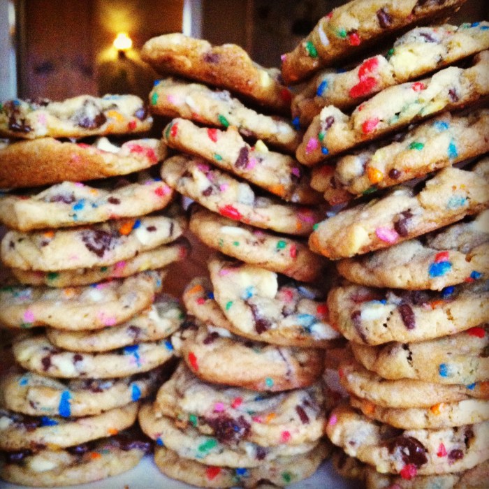Cooking batter chocolate chip cookies