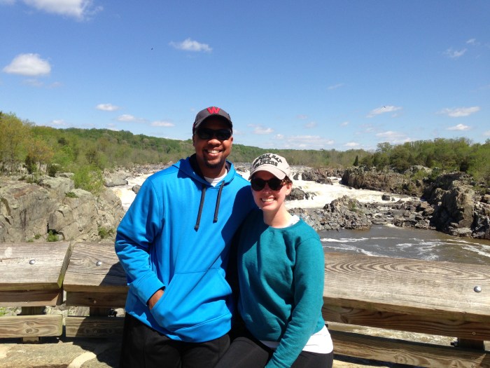 We hiked Great Falls on an unseasonably cold day in May