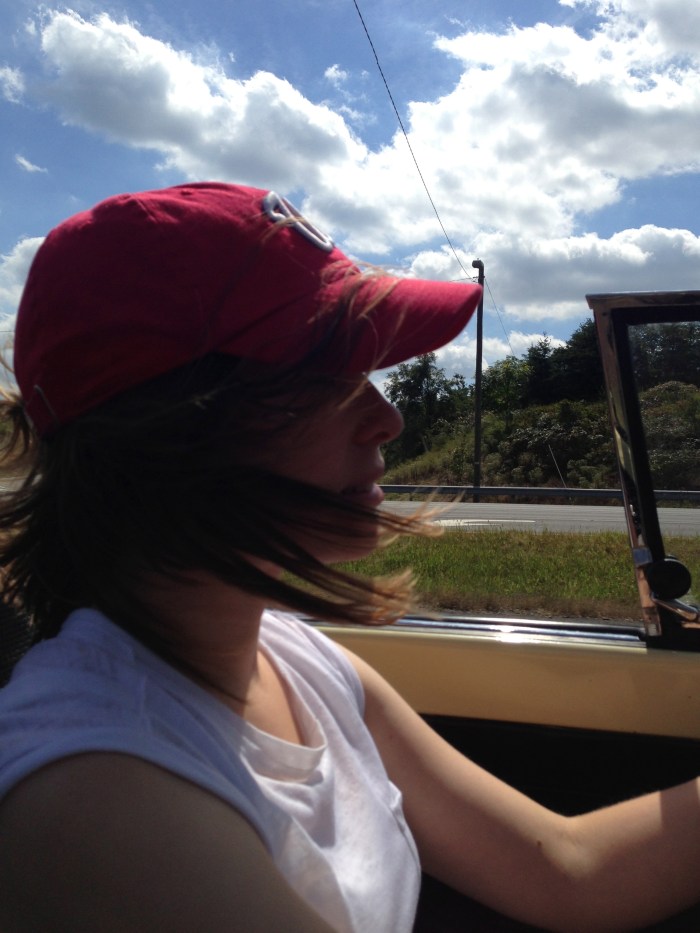 Lyssa drove her father-in-law's vintage bug