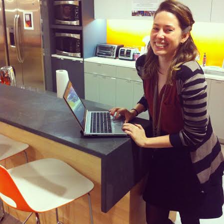 This is me "working" in our office kitchen.