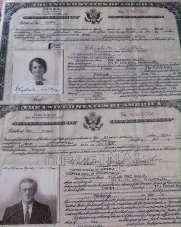From Newcastle to America. The citizenship papers of my paternal great grandparents. 