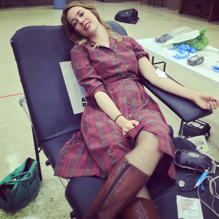 15 minutes later and the needle has been removed