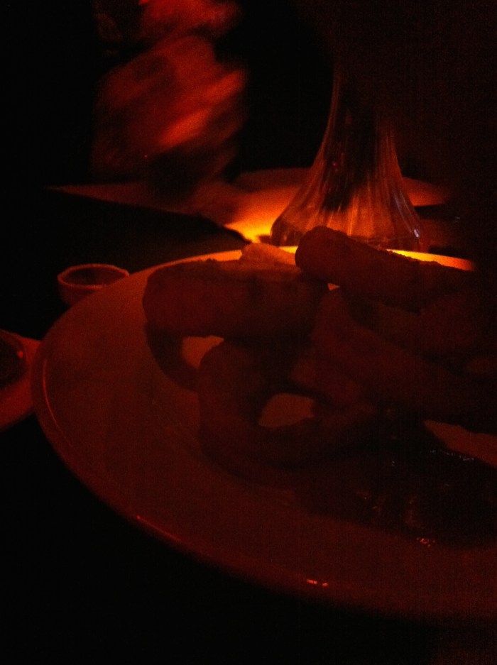 The only picture I took in the club... of my onion rings.