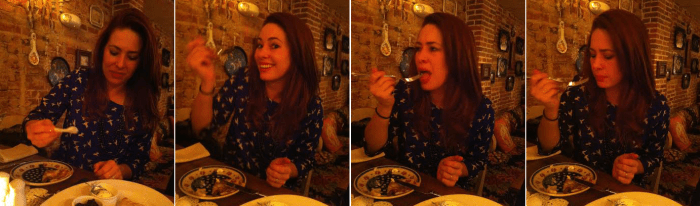 Tasting caviar for the first time