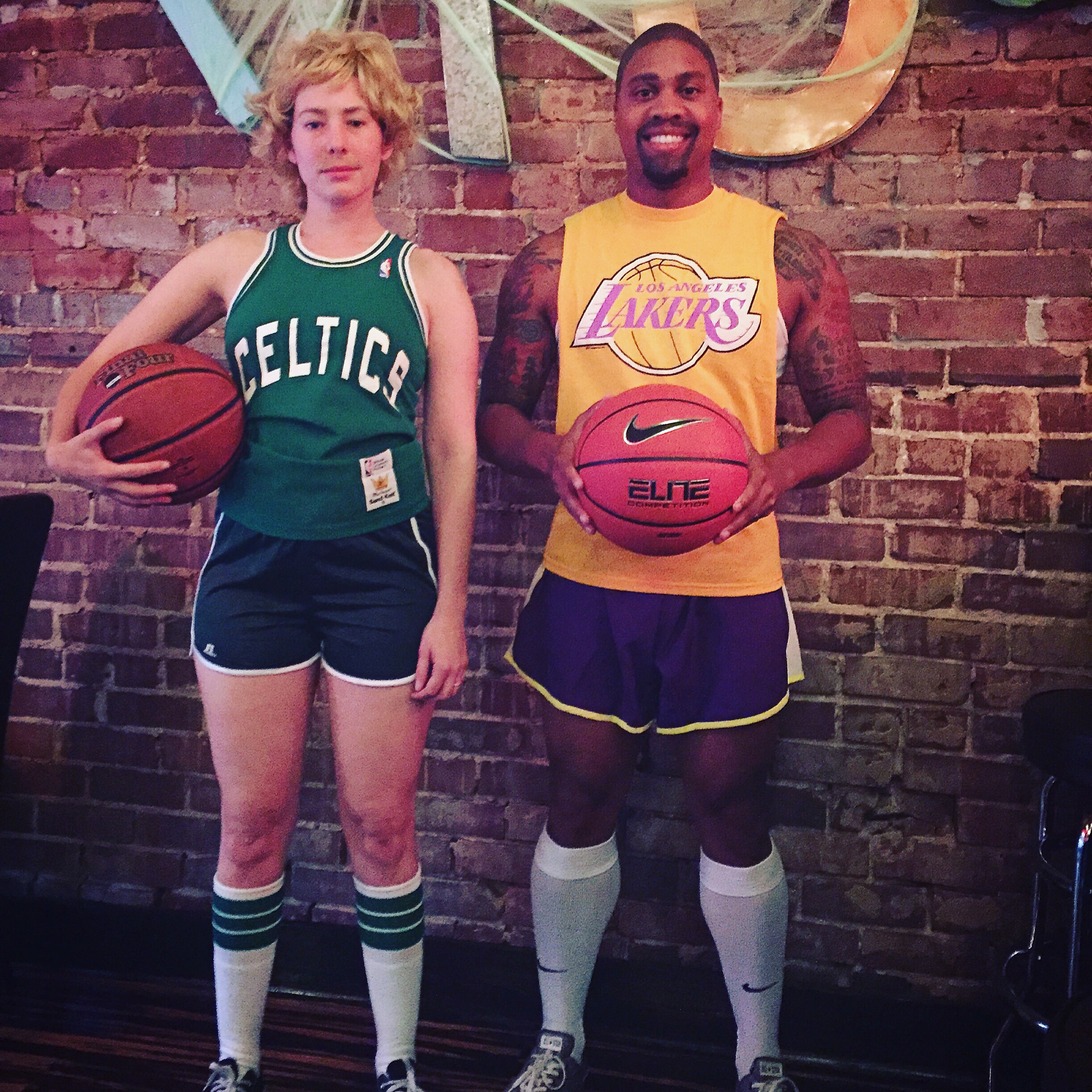 Larry Bird and Magic Johnson halloween costume